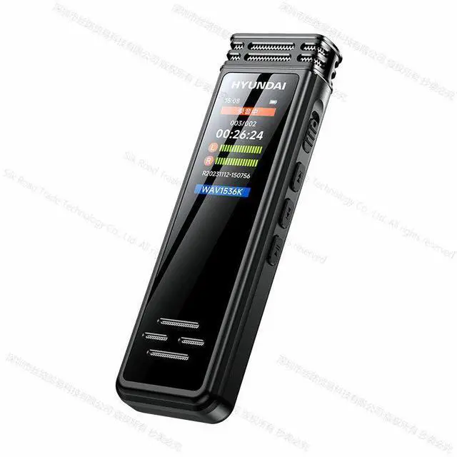 Alt view image 4 of 7 - Yescool E388 Professional Dictaphone Clip HD Stereo Noise Reduction Voice-Activated Dual Mic Voice Recorder Line-in Timed Business Meeting Class Lecture Home Sound recording