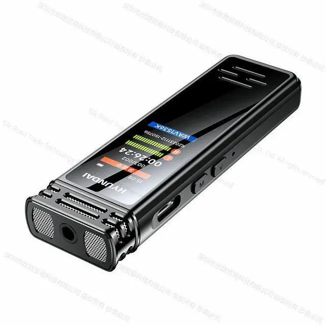 Alt view image 5 of 7 - Yescool E388 Professional Dictaphone Clip HD Stereo Noise Reduction Voice-Activated Dual Mic Voice Recorder Line-in Timed Business Meeting Class Lecture Home Sound recording