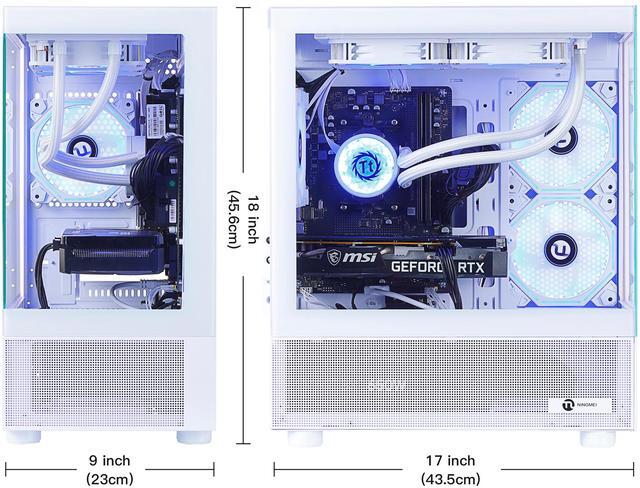 Alt view image 6 of 7 - NINGMEI Gaming PC Desktop, Ryzen 7 7800X3D 4.2 GHz (5GHz Turbo Boost), NVIDIA RTX 5070 12GB GDDR7, 1TB Gen4 NVMe SSD, 32GB DDR5 RAM 6000 ,240mm ARGB AIO, 750W  PSU, Wi-Fi, Win 11 Home