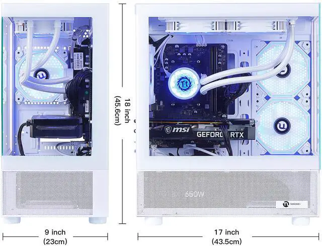 Alt view image 6 of 7 - NINGMEI Gaming PC Desktop, Ryzen 7 7800X3D 4.2 GHz (5GHz Turbo Boost), NVIDIA RTX 5070 12GB GDDR7, 1TB Gen4 NVMe SSD, 32GB DDR5 RAM 6000 ,240mm ARGB AIO, 750W  PSU, Wi-Fi, Win 11 Home