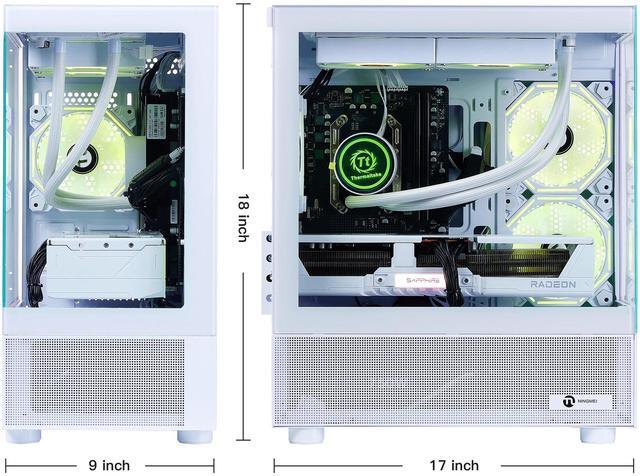 Alt view image 6 of 7 - NINGMEI Gaming PC Desktop, Ryzen 7 7800X3D 4.2 GHz (5GHz Turbo Boost), AMD RX 9070 XT 16GB GDDR6, 1TB Gen4 NVMe SSD, 32GB DDR5 RAM 6000 ,240mm ARGB AIO, 850W GOLD PSU, Wi-Fi, Win 11 Home