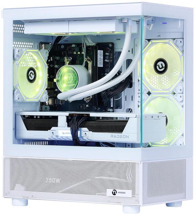 Main image of NINGMEI Gaming PC Desktop, Ryzen 7 7800X3D 4.2 GHz (5GHz Turbo Boost), AMD RX 9070 XT 16GB GDDR6, 1TB Gen4 NVMe SSD, 32GB DDR5 RAM 6000 ,240mm ARGB AIO, 850W GOLD PSU, Wi-Fi, Win 11 Home