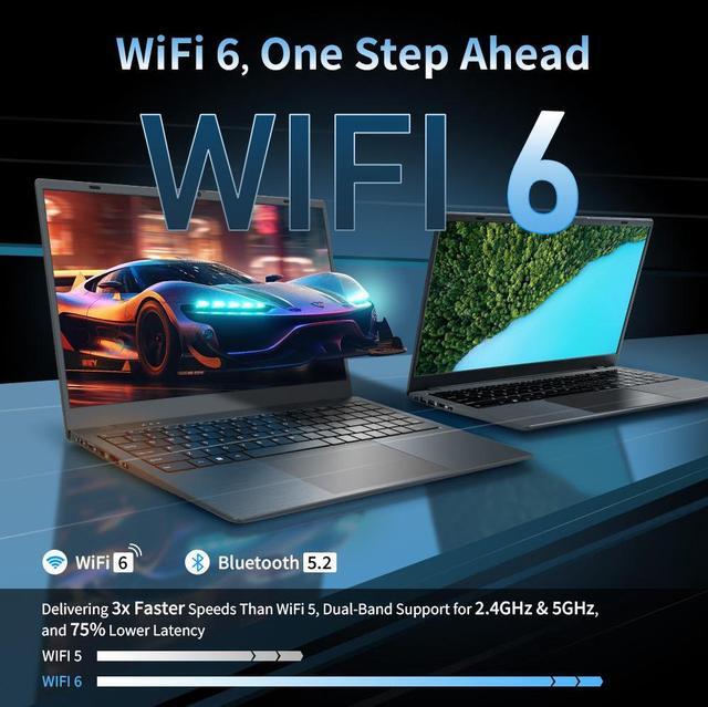 Alt view image 3 of 7 - Ningmei NL100P Laptop Computer, 15.6 Inch Notebook with Intel Quad-Core N5095(Up to 2.9GHz), 16GB DDR4 512GB SSD, BT5.2, 5G WiFi, USB3.2, Type_C, Webcam, Long Battery Life