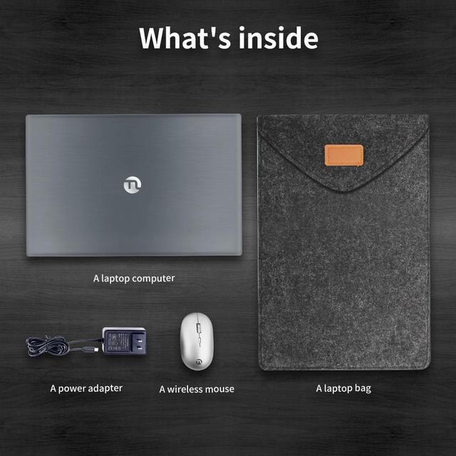 Alt view image 7 of 7 - Ningmei NL100P Laptop Computer, 15.6 Inch Notebook with Intel Quad-Core N5095(Up to 2.9GHz), 16GB DDR4 512GB SSD, BT5.2, 5G WiFi, USB3.2, Type_C, Webcam, Long Battery Life
