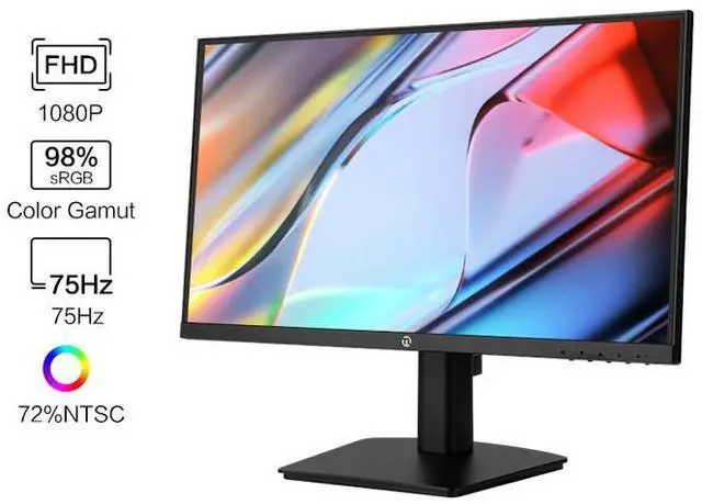 Alt view image 4 of 7 - NINGMEI SD20VF-VE 21.5-Inch 1080P FHD for 16:9 Widescreen Monitor, Low Blue Light / 75Hz / 72%NTSC / HDTV&VGA, Support Wall Hanging, Computer Monitor for Gaming & Home & Office
