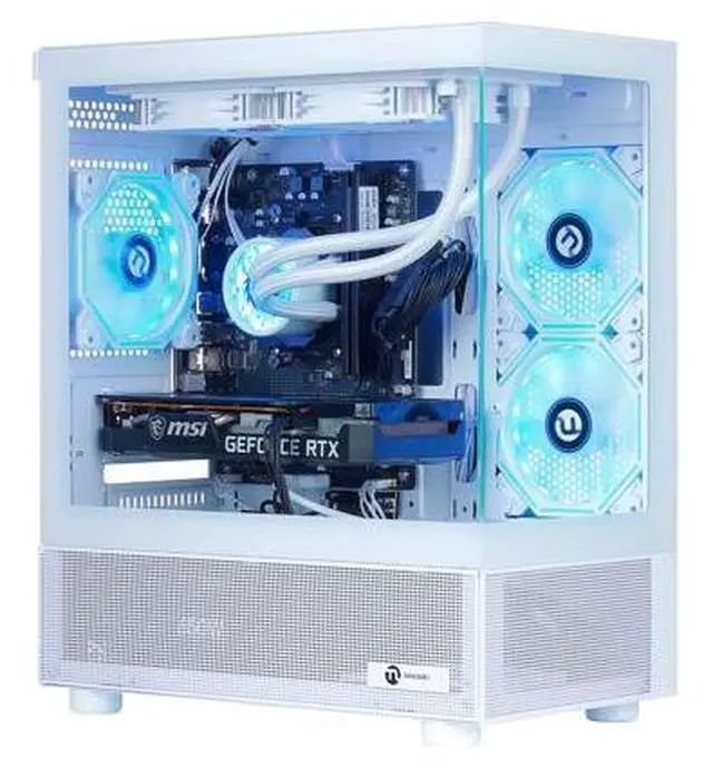 NINGMEI Gaming PC Desktop, Ryzen 7 7800X3D 4.2 GHz (5GHz Turbo Boost), NVIDIA RTX 5070 12GB GDDR7, 1TB NVMe SSD, 32GB DDR5 RAM 6000, 240mm ARGB AIO, 750W  PSU, Wi-Fi, Win 11 Home, prebuilt gaming pc