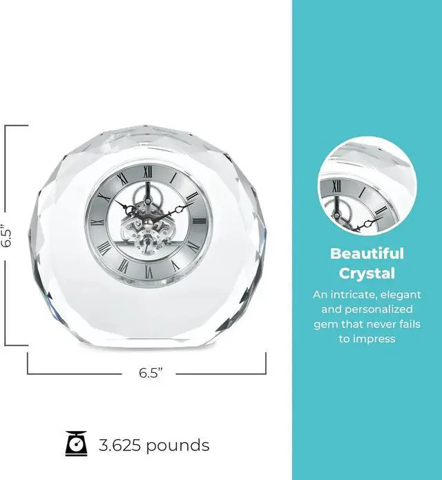 Alt view image 3 of 3 - Thomas Aurora 5.5" Round Silver Analog Battery Powered Modern Silent Clock