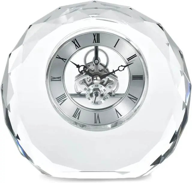 Main image of Thomas Aurora 5.5" Round Silver Analog Battery Powered Modern Silent Clock