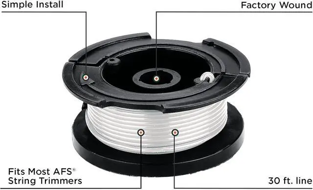 Alt view image 3 of 4 - BLACK+DECKER Weed Eater String, Trimmer Line, 3-Pack, 30-Feet of Replacement Spool, 0.065-Inch Diameter (AF1003ZP)