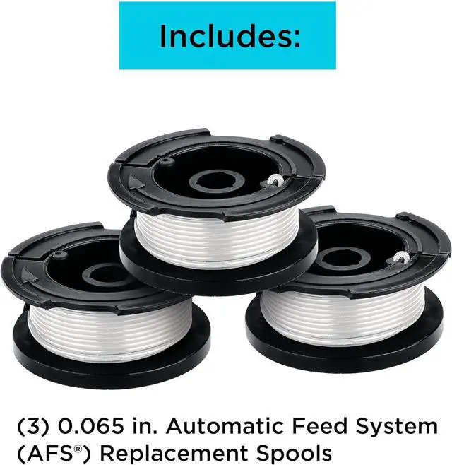 Alt view image 2 of 4 - BLACK+DECKER Weed Eater String, Trimmer Line, 3-Pack, 30-Feet of Replacement Spool, 0.065-Inch Diameter (AF1003ZP)