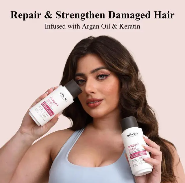 Alt view image 3 of 6 - Alfheim Argan Repairing Shampoo & Conditioner Set | Sulfate-Free&Paraben-Free | Argan Oil, Keratin & Niacinamide for Dry, Damaged, Color-Treated Hair | Hydrating, Strengthening & Anti-Frizz|10.7oz*2