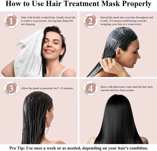 Alt view image 6 of 7 - ALFHEIM Argan Repairing Hair Mask | Deep Nourishing & Moisturizing Treatment for Dry, Damaged Hair | Infused with Argan Oil, Keratin & Oat Protein | Anti-Frizz & Strengthening Formula | 8.45 oz
