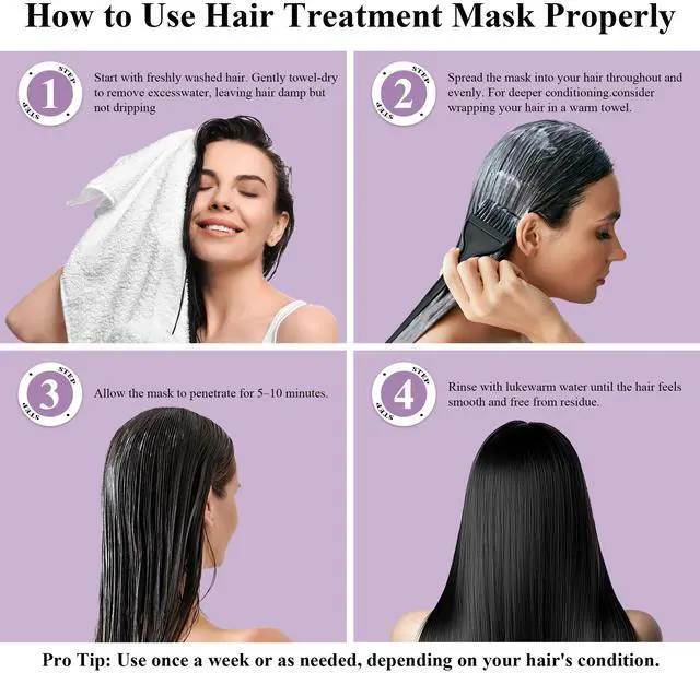 Alt view image 7 of 7 - ALFHEIM Lavender Purple Hair Mask | Neutralizes Brass & Yellow Tones | Deep Moisturizing & Repairing for Blonde, Bleached & Silver Hair | Infused with Lavender Oil, Grape Seed Oil & Vitamin E 8.45 oz