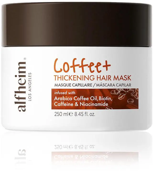 Main image of Alfheim Coffee+ Thickening Hair Mask | Biotin & Caffeine for Fine & Thinning Hair | Deep Conditioning & Strengthening Treatment | Moisturizes, Repairs & Adds Volume | Sulfate-Free & Color-Safe 8.45 oz