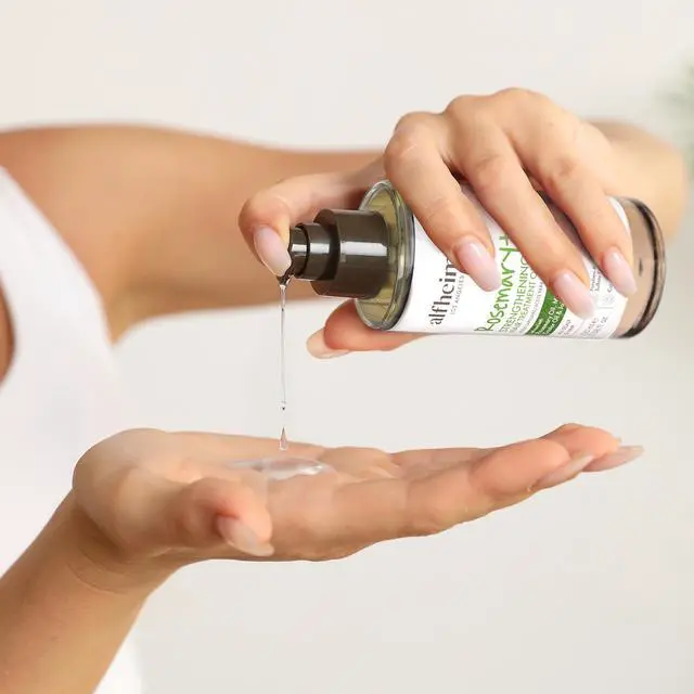 Alt view image 6 of 7 - Alfheim Rosemary+ Pre-Wash Hair Treatment Oil | Botanical Blend with Castor & Grape Seed Oils | Scalp Nourishment & Hair Protection | Lightweight, Non-Greasy | For Dry Scalp, Thinning Hair | 100ml
