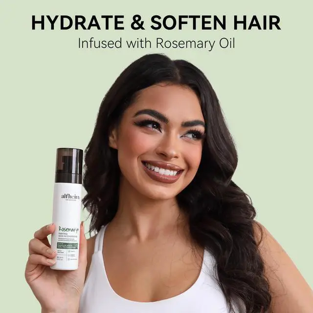 Alt view image 3 of 7 - ALFHEIM Rosemary+ Leave-in Conditioner | Lightweight Hydrating & Smoothing Hair Mist | Frizz Control & Heat Protection | Suitable for Oily, Fine, and Dandruff-Prone Hair | 5.4 oz