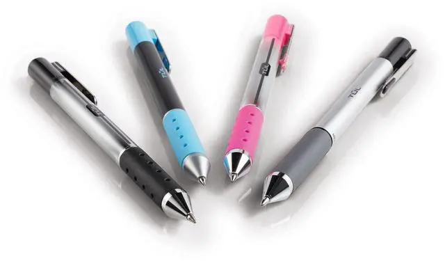 Alt view image 2 of 7 - TUL Retractable Gel Pens, Needle Point, 0.5 mm, Gray Barrel, Assorted Bright Ink Colors, Pack Of 8