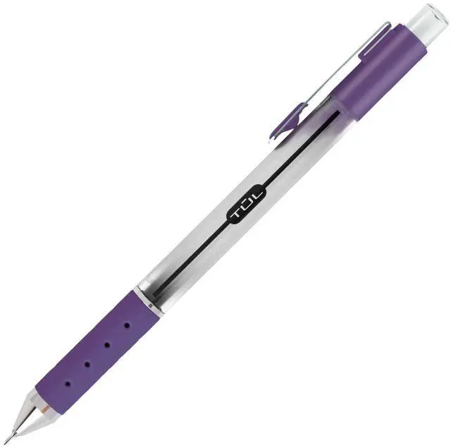 Alt view image 6 of 7 - TUL Retractable Gel Pens, Needle Point, 0.5 mm, Gray Barrel, Assorted Bright Ink Colors, Pack Of 8