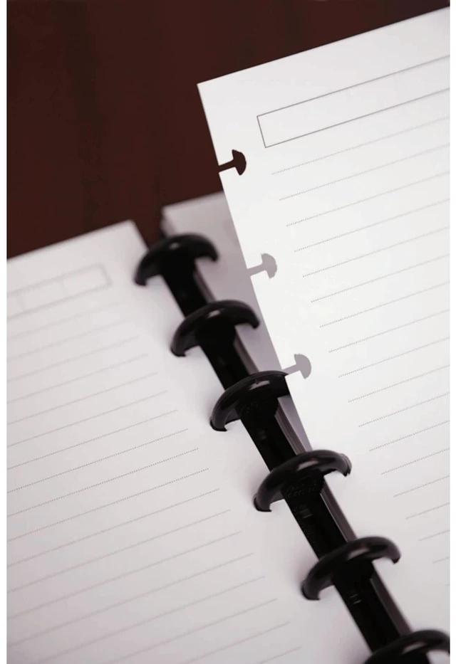 Alt view image 4 of 7 - Custom Note-Taking System Discbound Notebook, Letter Size, Leather Cover, Brown 0735854023614: Amazon.com