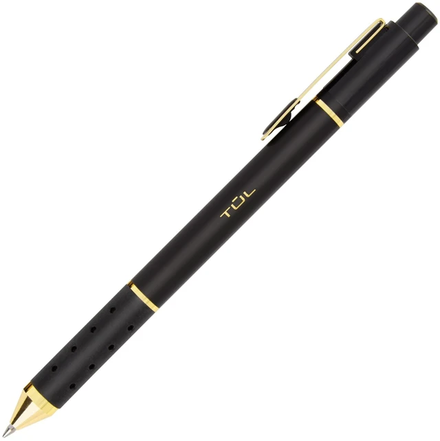 Alt view image 2 of 7 - ® GL Series Retractable Gel Pens, Medium Point, 0.7 mm, Black Barrel, Black Ink, Pack Of 12 Pens