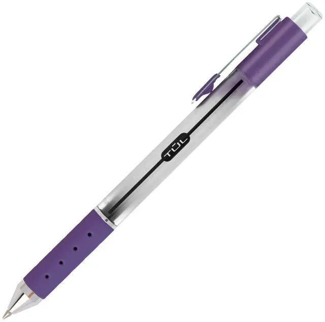 Alt view image 5 of 7 - Retractable Gel Pens, Bullet Point, 0.5 mm, Gray Barrel, Assorted Bright Ink Colors, Pack Of 8