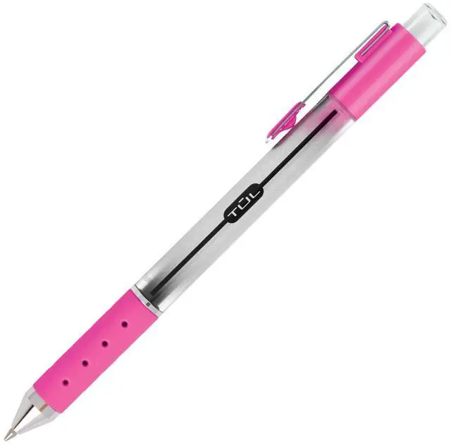 Alt view image 4 of 7 - Retractable Gel Pens, Bullet Point, 0.5 mm, Gray Barrel, Assorted Bright Ink Colors, Pack Of 8