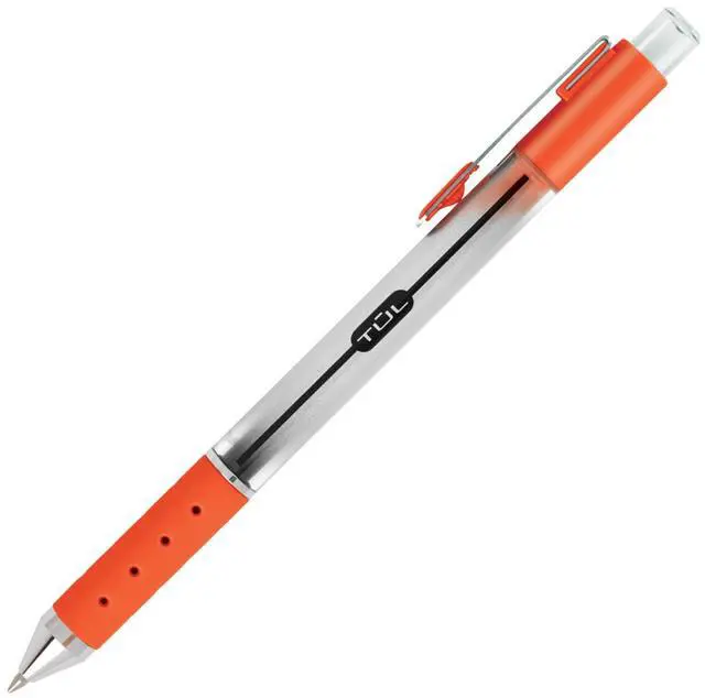 Alt view image 6 of 7 - Retractable Gel Pens, Bullet Point, 0.5 mm, Gray Barrel, Assorted Bright Ink Colors, Pack Of 8