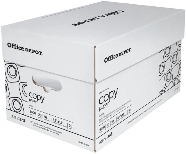 Alt view image 3 of 4 - White Copy Paper, 8 1/2in. x 11in., 20 Lb, 500 Sheets Per Ream, Case Of 10 Reams, 40402786