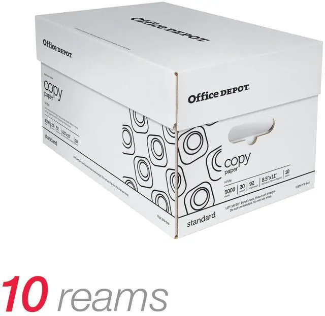Alt view image 4 of 4 - White Copy Paper, 8 1/2in. x 11in., 20 Lb, 500 Sheets Per Ream, Case Of 10 Reams, 40402786