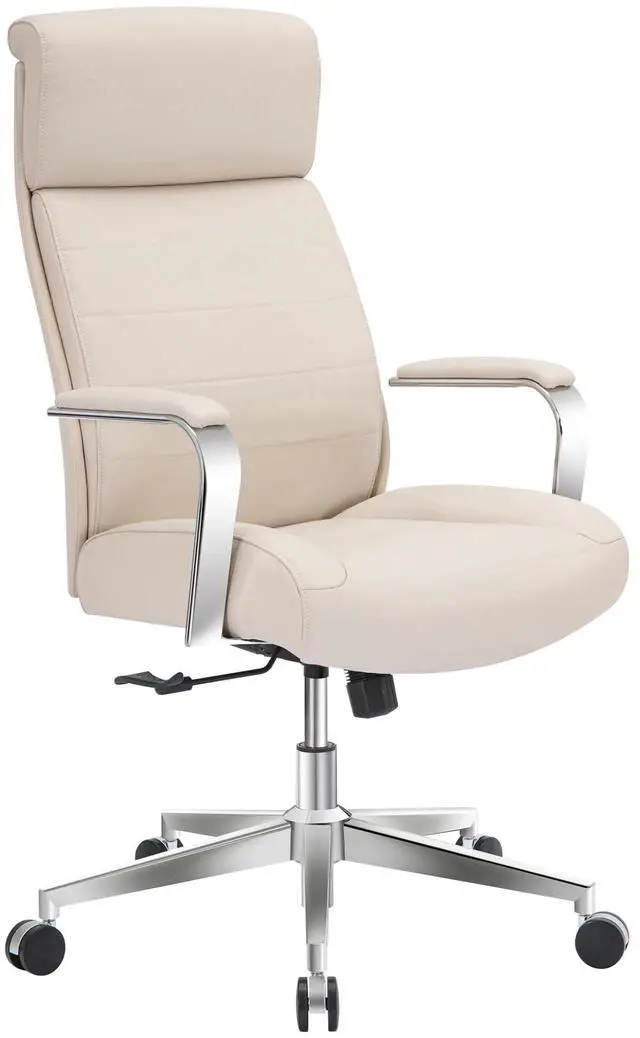 Main image of ® Modern Comfort Modee Vegan Leather High-Back Executive Office Chair, Sand/Chrome, BIFMA Compliant