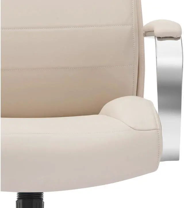 Alt view image 5 of 7 - ® Modern Comfort Modee Vegan Leather High-Back Executive Office Chair, Sand/Chrome, BIFMA Compliant