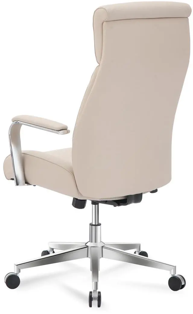 Alt view image 7 of 7 - ® Modern Comfort Modee Vegan Leather High-Back Executive Office Chair, Sand/Chrome, BIFMA Compliant