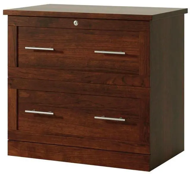 Main image of Realspace® 29-7/16"W x 18-1/2"D Lateral 2-Drawer File Cabinet, Mulled Cherry