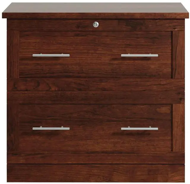 Alt view image 3 of 7 - Realspace® 29-7/16"W x 18-1/2"D Lateral 2-Drawer File Cabinet, Mulled Cherry