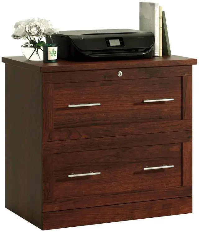 Alt view image 4 of 7 - Realspace® 29-7/16"W x 18-1/2"D Lateral 2-Drawer File Cabinet, Mulled Cherry