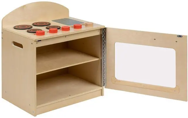 Alt view image 19 of 19 - Children's Wooden Kitchen Stove for Commercial or Home Use - Safe, Kid Friendly Design