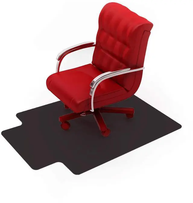 Alt view image 11 of 15 - Cleartex Advantagemat Black Chair Mat - Office, Hard Floor, Carpeted Floor - 48" Length x 36" Width x 0.60" Thickness -
