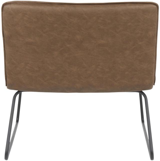 Alt view image 5 of 7 - LumiSource Casper Leather Accent Chair, Armless Chair, Black Accent Chair for Living Room, Comfy Chair for Bedroom, Industrial Chair