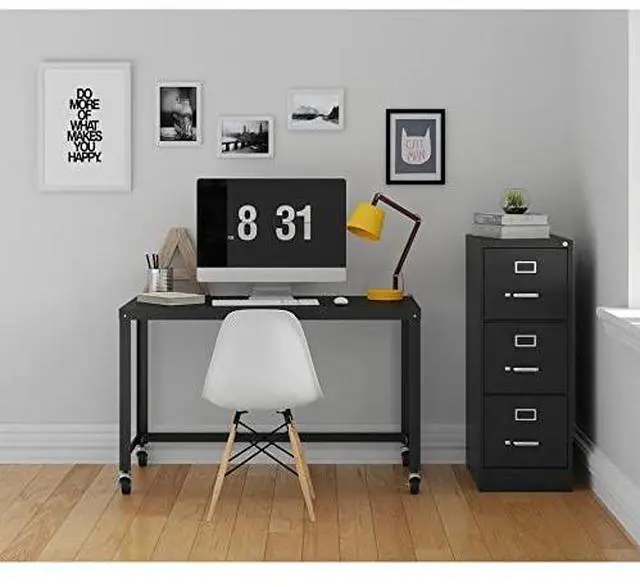 Alt view image 10 of 11 - Lorell Vertical File, 22" Deep, 3-Dwr, Letter, 15"X22"X52" , Bk (LLR42297)