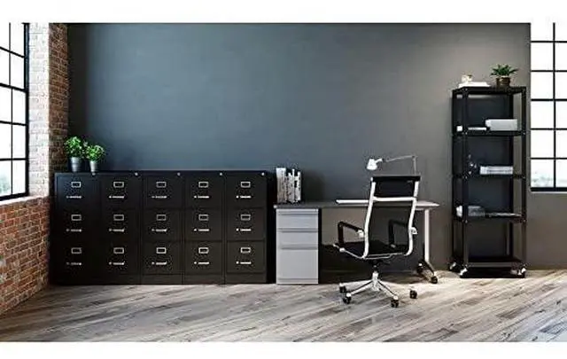 Alt view image 11 of 11 - Lorell Vertical File, 22" Deep, 3-Dwr, Letter, 15"X22"X52" , Bk (LLR42297)