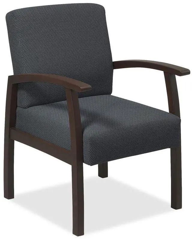 Alt view image 13 of 16 - Lorell Guest Chairs 24"x25"x35-1/2" Charcoal/Espresso frame 68555