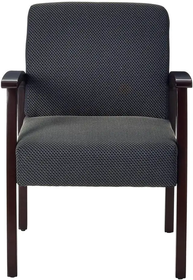 Alt view image 15 of 16 - Lorell Guest Chairs 24"x25"x35-1/2" Charcoal/Espresso frame 68555