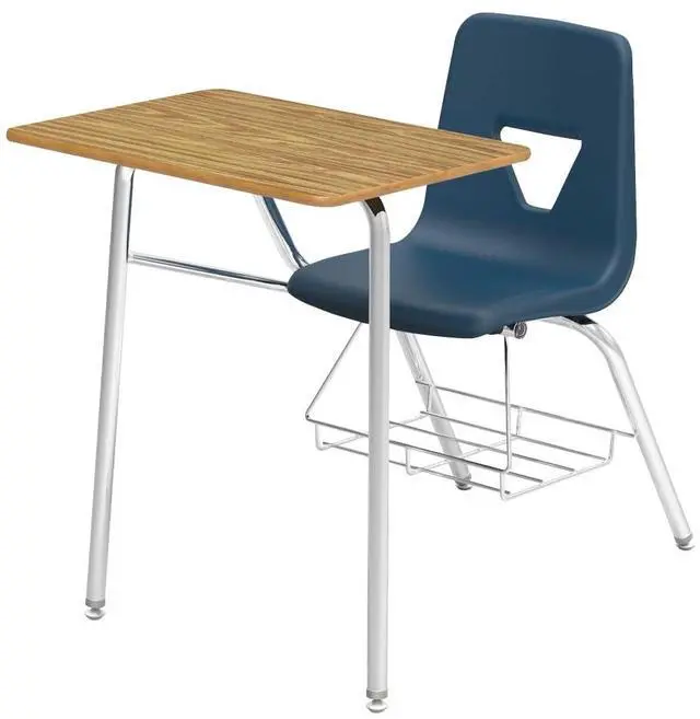 Alt view image 5 of 6 - Lorell Student Combo Desk, 24"X34"X31", 2/Ct, Navy, 2 Each/Carton (LLR99914)