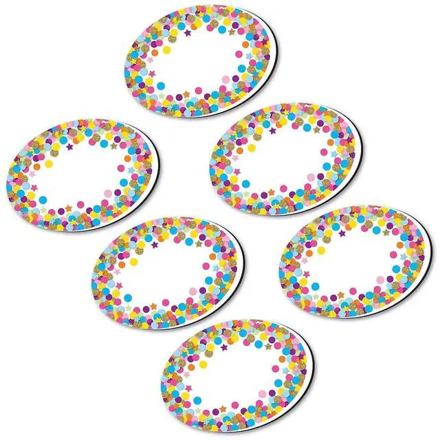 Alt view image 4 of 5 - ashley productions magnetic whiteboard eraser, oval confetti, pack of 6