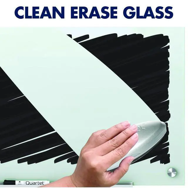 Alt view image 2 of 7 - Magnetic Glass Dry Erase White Board, 48''W x 36''H Whiteboard, Infinity Frameless Mounting, White Surface (G4836W)
