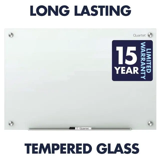 Alt view image 4 of 7 - Magnetic Glass Dry Erase White Board, 48''W x 36''H Whiteboard, Infinity Frameless Mounting, White Surface (G4836W)