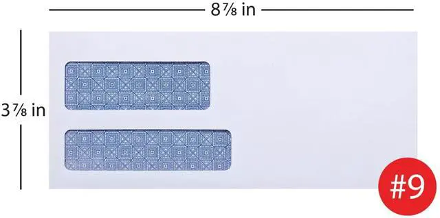 Alt view image 4 of 6 - Office Depot 100% Recycled Lift Press(TM) Double-Window Envelopes, #9 (3 7/8in. x 8 7/8in.), White, Pack Of 500, 76169