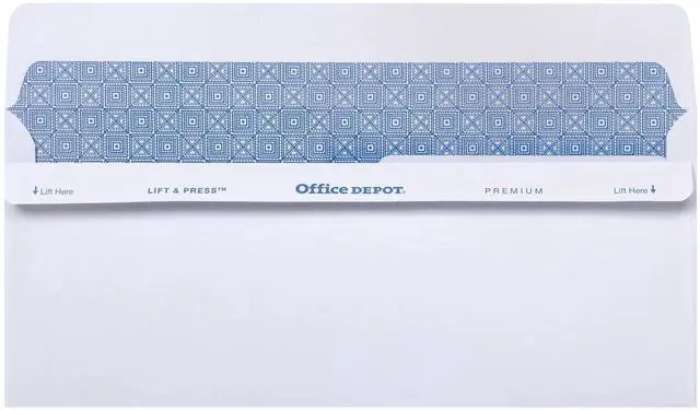 Alt view image 3 of 6 - Office Depot 100% Recycled Lift Press(TM) Double-Window Envelopes, #9 (3 7/8in. x 8 7/8in.), White, Pack Of 500, 76169