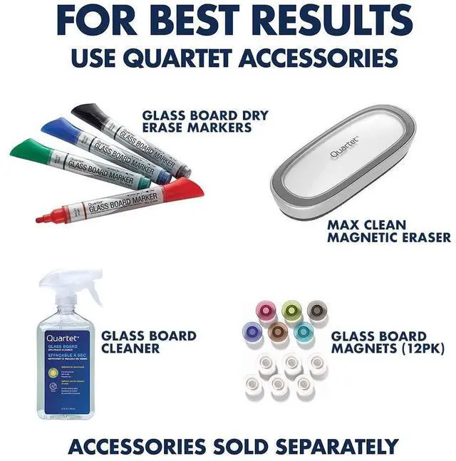 Alt view image 14 of 15 - Quartet G8548E Element Magnetic Glass Dry-erase Board, 85"W x 48"H