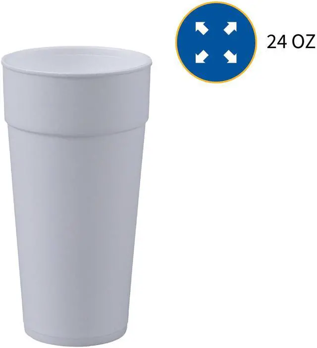 Alt view image 10 of 10 - Styrofoam Cups 24 oz 300 CT White